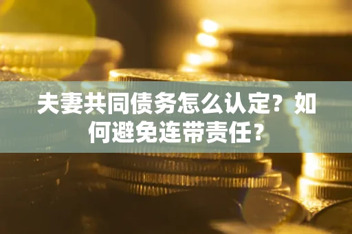 北京夫妻共同债务怎么认定？如何避免连带责任？